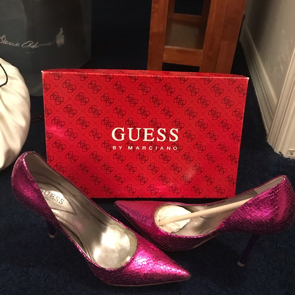 Guess Electric Pink Spiked heels